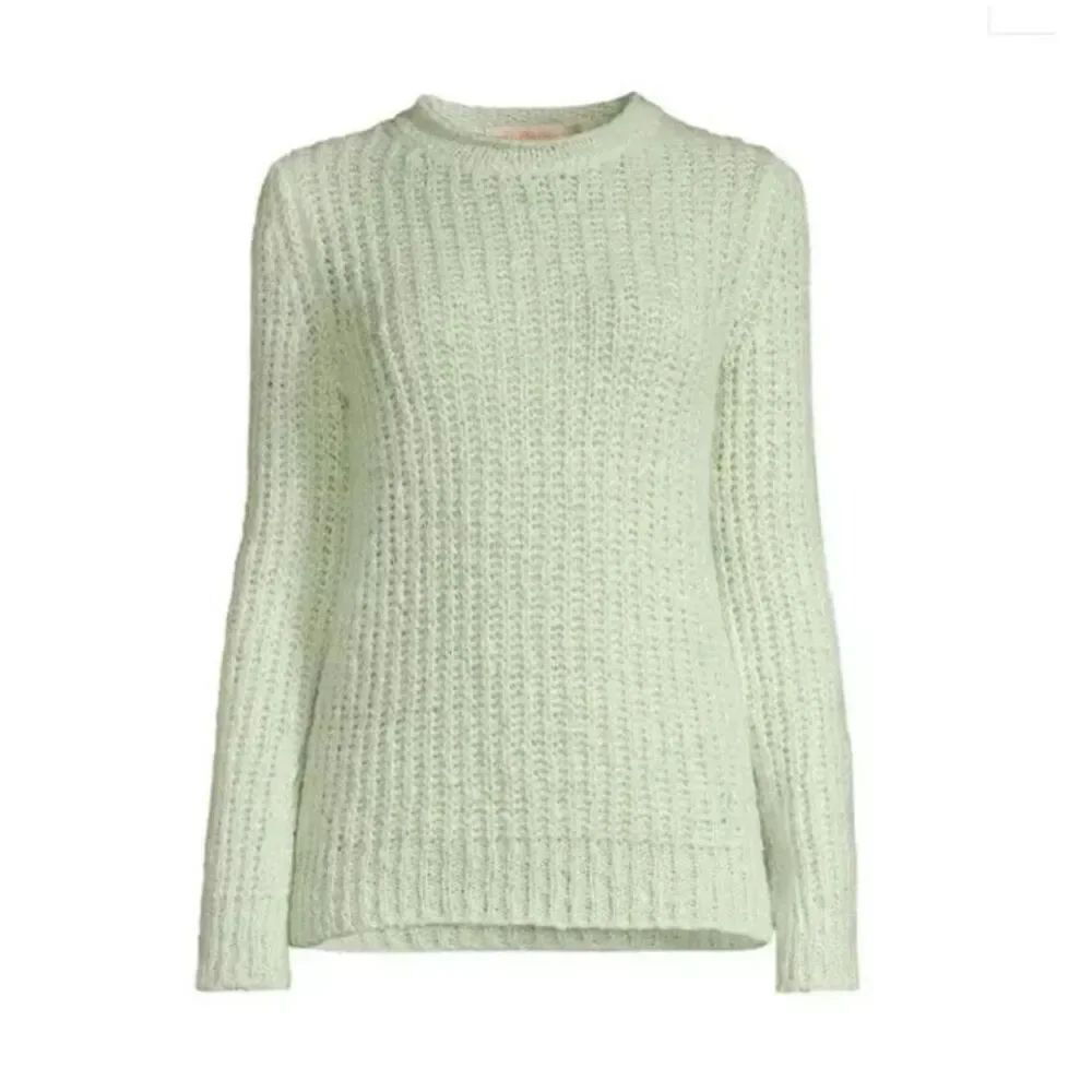 TORY BURCH Wool-Blend Knit Sweater - Icy Mint $398 size M new with tag